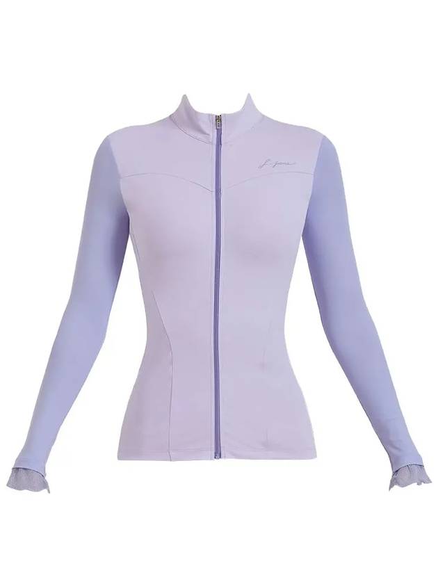 Golf Wear Open Zipper Cooling T-Shirt Lavender - J JANE - BALAAN 2