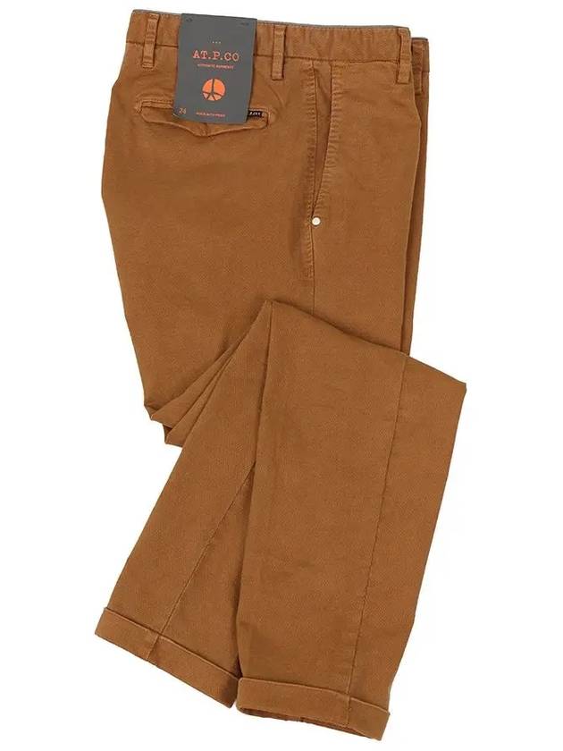 Men's Brown Side Belt Point Basic Fit Pants PT180 - IKALOOOK - BALAAN 6