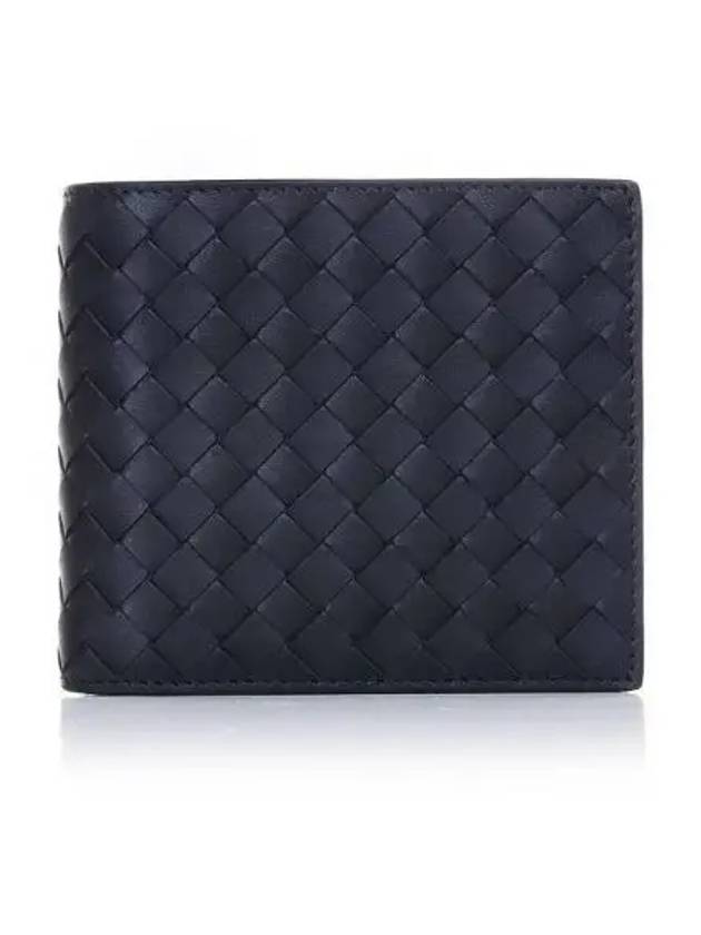 Men's Intrecciato Half Wallet Navy - BOTTEGA VENETA - BALAAN 2