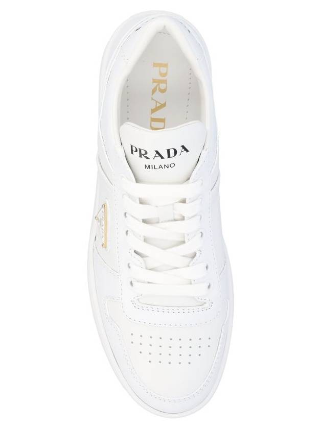 Downtown Bold Leather Low Top Sneakers White - PRADA - BALAAN 5