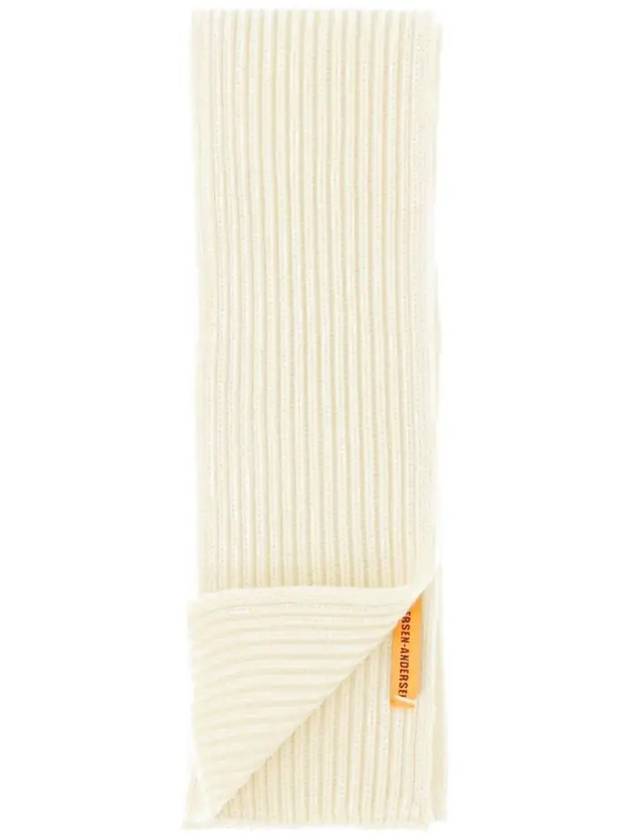 ribbed wool muffler off white SCARF OFF WHITE - ANDERSEN-ANDERSEN - BALAAN 3