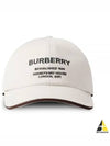 Horseferry Motif Cotton Canvas Ball Cap Ivory - BURBERRY - BALAAN 2