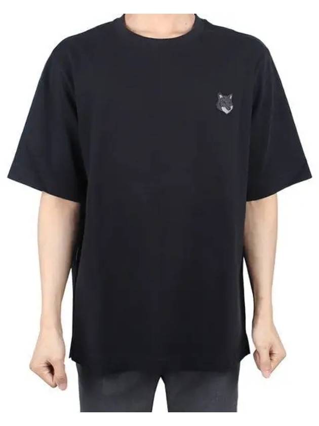 Bold Fox Head Patch Oversized Short Sleeve T-Shirt Black - MAISON KITSUNE - BALAAN 2