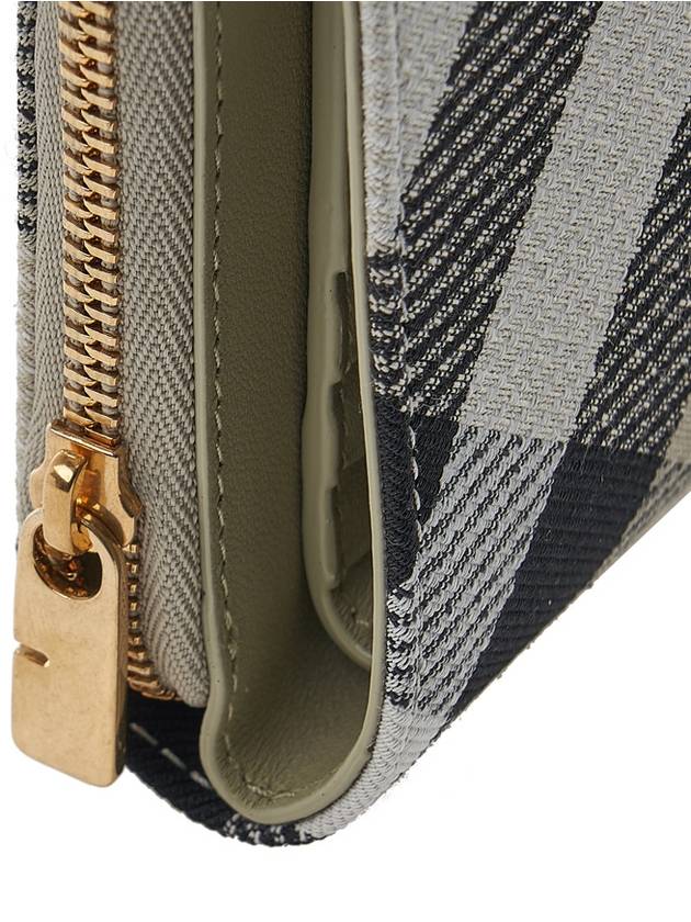 Check Patterned Zipper Half Wallet Lichen - BURBERRY - BALAAN 8