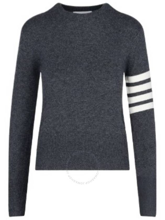 Women's 4 Bar Classic Cashmere Pullover Knit Top Grey - THOM BROWNE - BALAAN 2