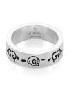 YBC477339001 Ghost Skull 6mm Ring - GUCCI - BALAAN 5