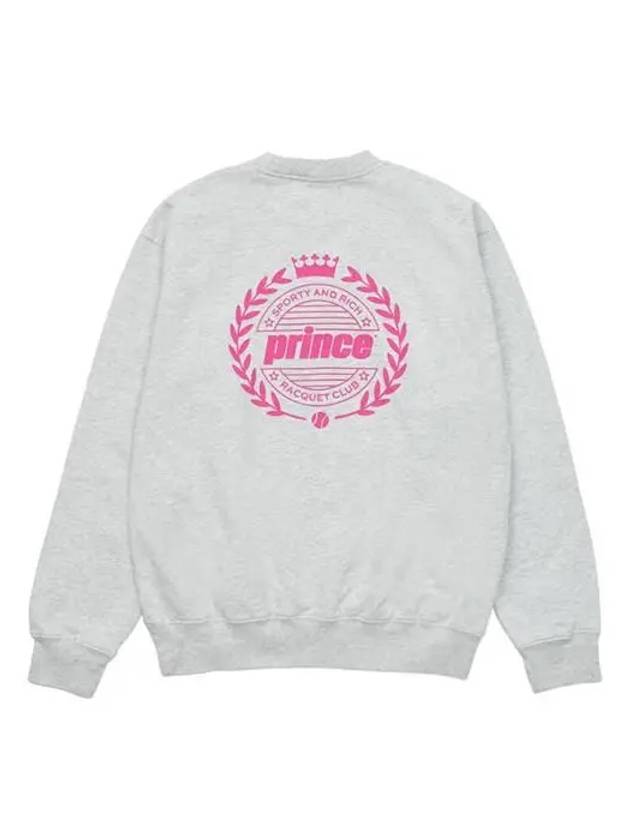 Crest Logo Sweatshirt Light Grey - SPORTY & RICH - BALAAN 3