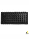 Intrecciato Continental Long Wallet Black - BOTTEGA VENETA - BALAAN 2