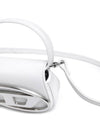 1DR Round Logo Leather Mini Shoulder Bag White - DIESEL - BALAAN 3