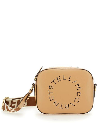 Beige Crossbody Bag With Perforated Logo In Faux Leather Woman - STELLA MCCARTNEY - BALAAN 1