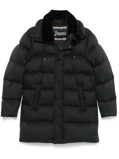 Bomber High Neck Hooded Padding Black - HERNO - BALAAN 1