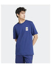 Leisure League Badge Short Sleeve T-Shirt Blue - ADIDAS - BALAAN 2