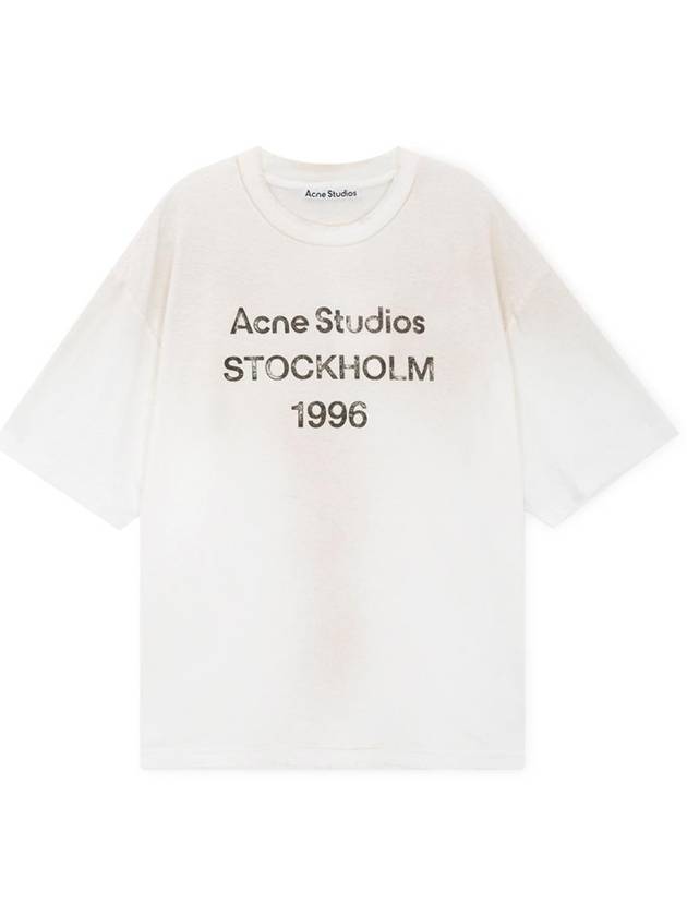 Logo Print Cotton Short Sleeve T-Shirt White - ACNE STUDIOS - BALAAN 2