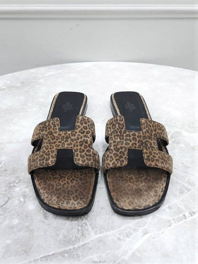 Lux You 38 Leopard Oran Slippers - HERMES - BALAAN 2