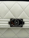 Women s Card Wallet White A80603 - CHANEL - BALAAN 7