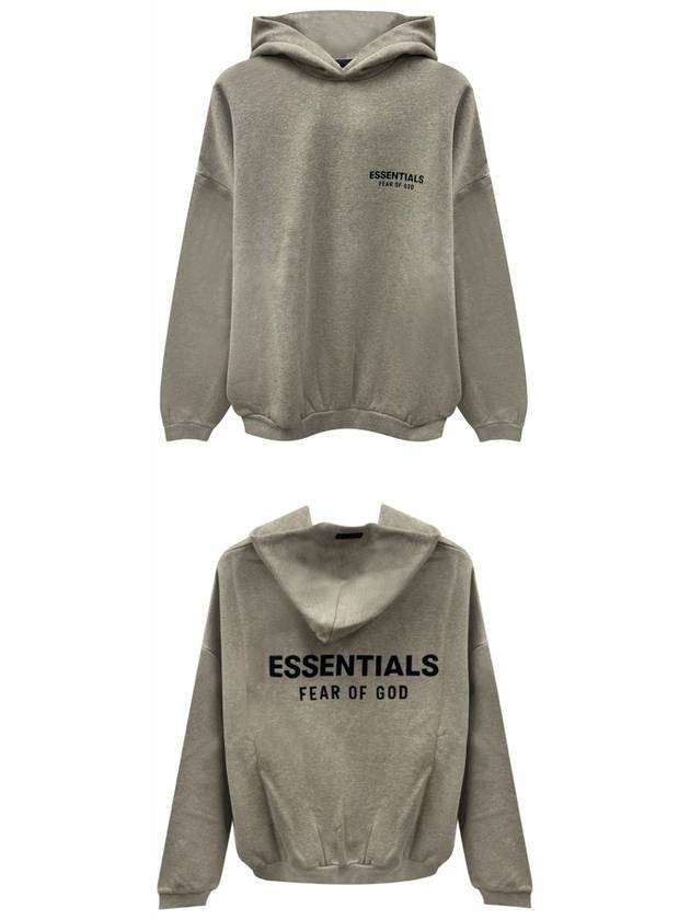 Essential Logo Fleece Hooded Heather Gray Men s 192HO246259F 367 TJ - FEAR OF GOD - BALAAN 4