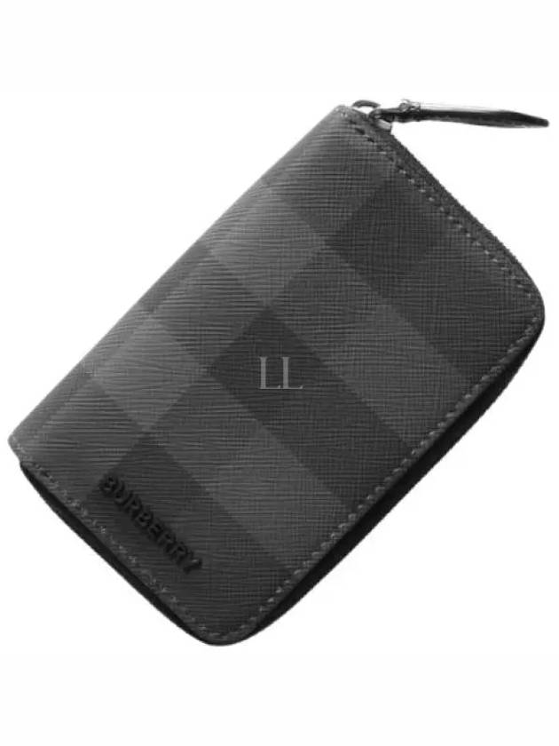 Check Zip Card Case Grey - BURBERRY - BALAAN 2