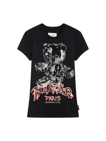 Women Teddy Sexy Pure T Shirt Black - PHILIPP PLEIN - BALAAN 1