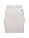 Bea Logo Knit Mini H-Line Skirt Cream - VIVIENNE WESTWOOD - BALAAN 2