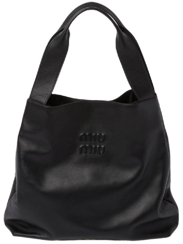 Leather Tote Bag Black - MIU MIU - BALAAN 2