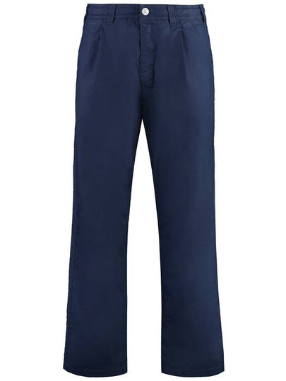 Marina Mid Rise Cotton Canvas Wide Pants Royal Blue - STONE ISLAND - BALAAN 2