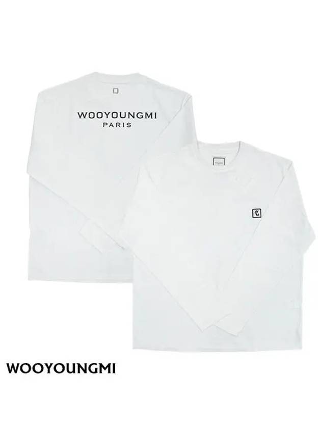 Cotton Back Logo Long Sleeve T-Shirt White - WOOYOUNGMI - BALAAN 2