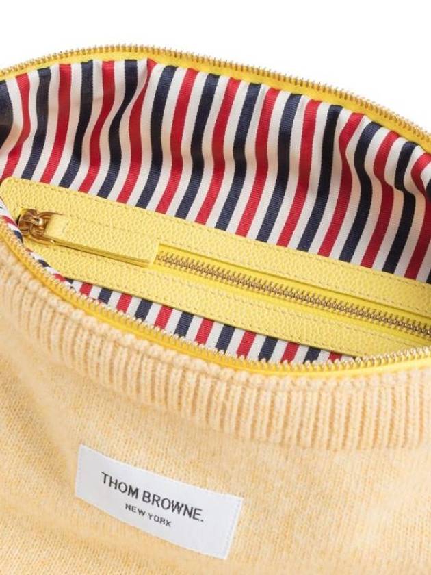 4 Bar Merino Wool Sweater Shoulder Bag Yellow - THOM BROWNE - BALAAN 5