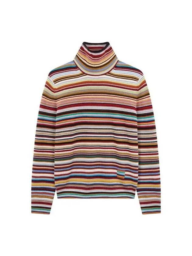 Striped pattern turtleneck pullover multi 270641 - PAUL SMITH - BALAAN 1