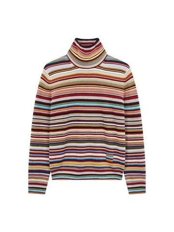 Striped pattern turtleneck pullover multi 270641 - PAUL SMITH - BALAAN 1