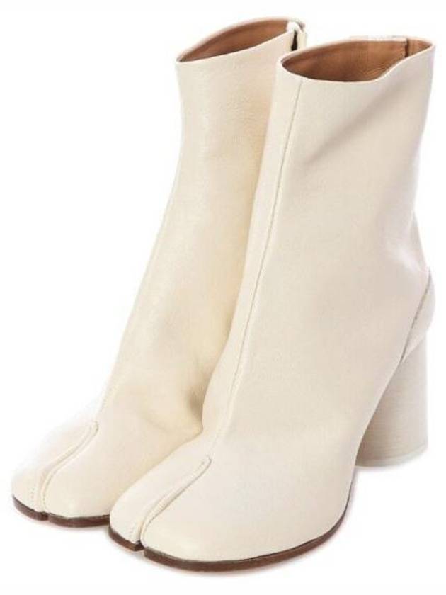 Tabi Ankle Leather Middle Boots Ivory - MAISON MARGIELA - BALAAN 5