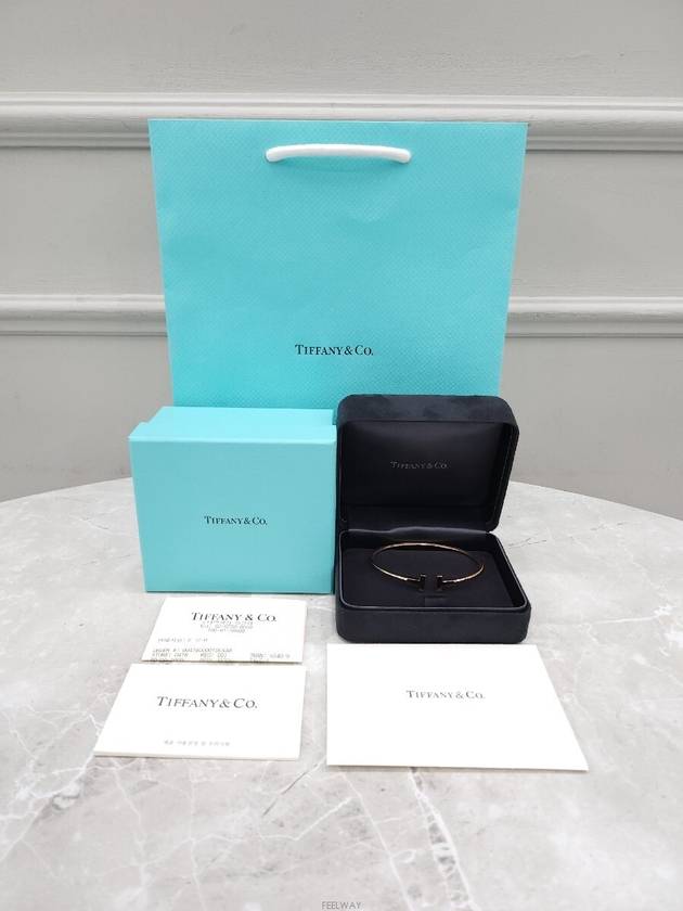 Lux You T wire bracelet 18K rose gold large - TIFFANY & CO. - BALAAN 5