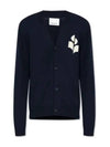 Men's Logo Intarsia Cardigan Navy - ISABEL MARANT - BALAAN 2