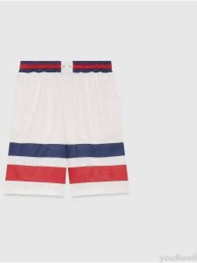 GG Mesh Bermuda Shorts Off White - GUCCI - BALAAN 2