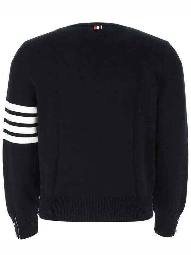 4 Bar Armband Milano Stitch Knit Top Navy - THOM BROWNE - BALAAN 3