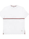 Midweight Jersey Short Sleeve T-Shirt White - THOM BROWNE - BALAAN 3