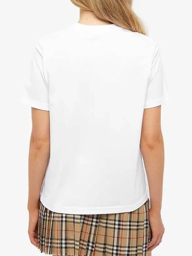 Logo Print Cotton Short Sleeve T-Shirt White - BURBERRY - BALAAN 4