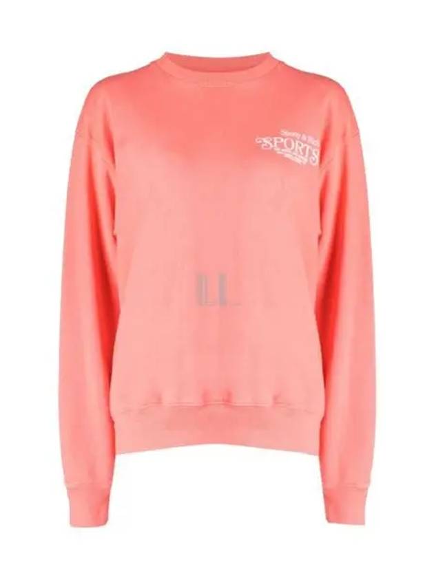 Embroidered Logo Cotton Long Sleeve T-shirt Pink - SPORTY & RICH - BALAAN 2