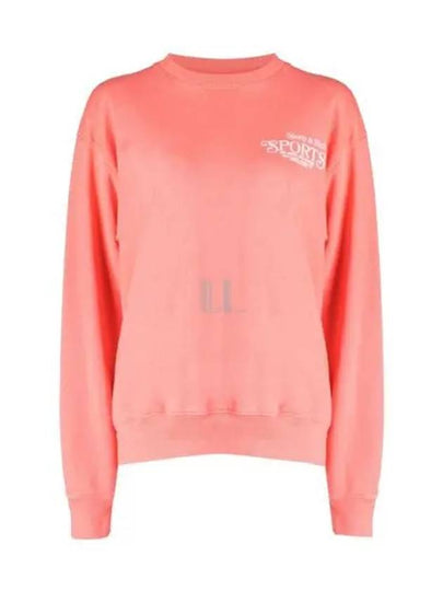 Embroidered Logo Cotton Long Sleeve T-shirt Pink - SPORTY & RICH - BALAAN 2