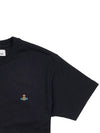 ORB Logo Cotton Short Sleeve T-Shirt Black - VIVIENNE WESTWOOD - BALAAN 5