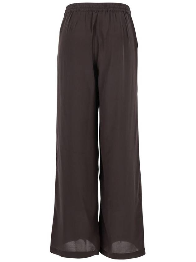 Black Pants With Elastic Drawstring Waist In Silk Woman - P.A.R.O.S.H. - BALAAN 2