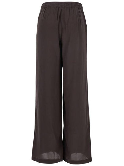 Black Pants With Elastic Drawstring Waist In Silk Woman - P.A.R.O.S.H. - BALAAN 2