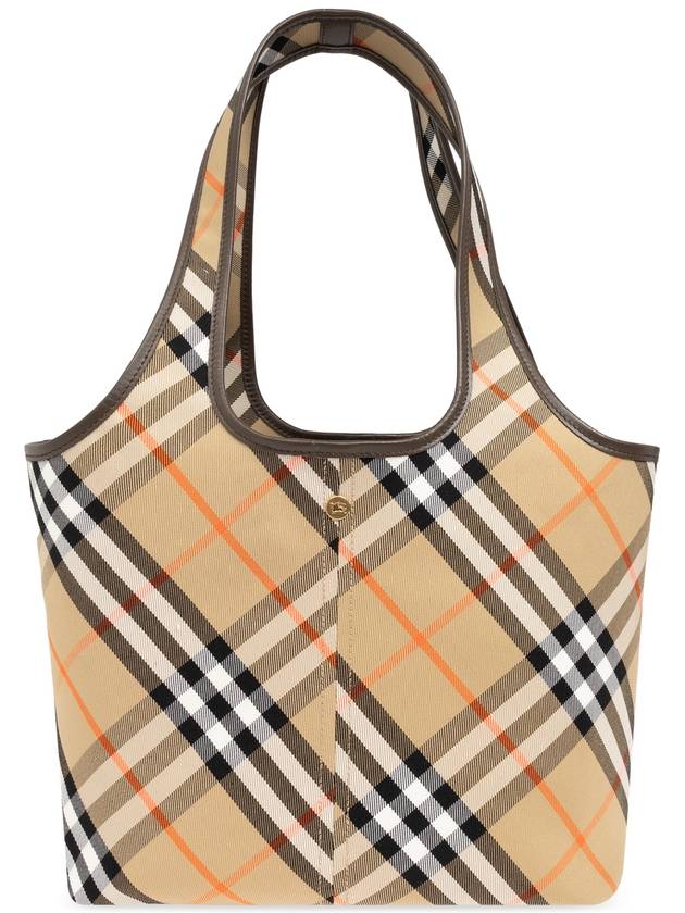 Check Small Tote Bag Sand - BURBERRY - BALAAN 2