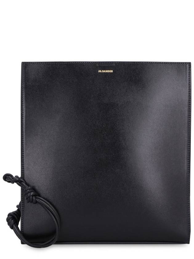 Tangle Medium Leather Cross Bag Black - JIL SANDER - BALAAN 2