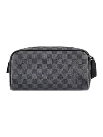 Dopp Kit Toilet Canvas Pouch Bag Grey - LOUIS VUITTON - BALAAN 1