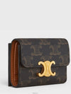 Triomphe Compact Coin Card Wallet Tan - CELINE - BALAAN 3