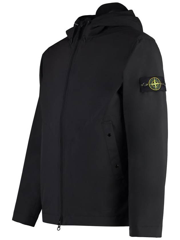 Compass Badge Hooded Jacket Black - STONE ISLAND - BALAAN 4