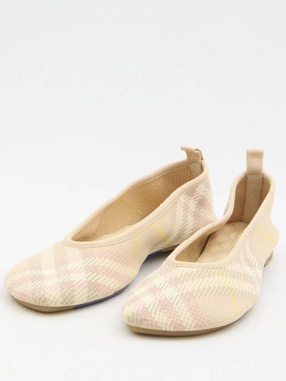 Check knit Baby ballerinas - BURBERRY - BALAAN 2