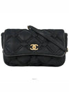 Bubble quilted flap shoulder bag black gold 74348 - CHANEL - BALAAN 1