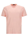 Men's Lyocell Round Neck Cotton Short Sleeve T-Shirt Pink - TOM FORD - BALAAN 1