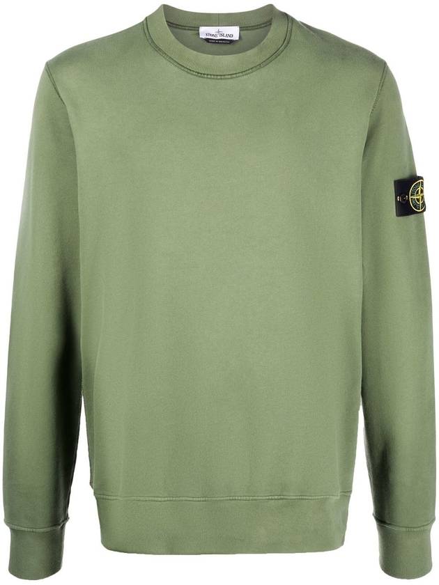 Wappen Patch Crew Neck Sweatshirt Green - STONE ISLAND - BALAAN 2